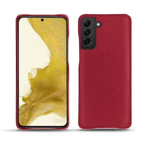 Elegante funda de cuero para Samsung Galaxy S22Rouge passion ( Pantone #a6192e ) 