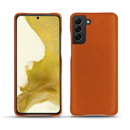 Elegante custodia in pelle per Samsung Galaxy S22Orange vibrant ( Pantone #e36b39 ) 