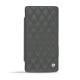 レザーケース Sony Xperia Z3  - Noir - Couture ( Nappa - Black ) 