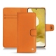 Housse cuir Samsung Galaxy S22 - Orange ( Nappa - Pantone 1495U ) 