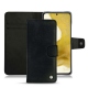 Samsung Galaxy S22 leather case - Dark vintage ( Roughtcut - Black#5256 ) 