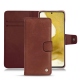 Samsung Galaxy S22 leather case - Passion vintage ( Glutton - Red ) 