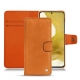 Lederschutzhülle Samsung Galaxy S22 - Mandarine vintage ( Pantone 165C ) 