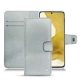 Housse cuir Samsung Galaxy S22 - Platinium ( Pantone 877C ) 