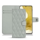 Funda de piel Samsung Galaxy S22 - Gris - Couture ( Nappa - Pantone W428C ) 