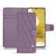 Samsung Galaxy S22 leather case - Lilas - Couture ( Nappa - Pantone 2645U ) 