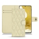 レザーケース Samsung Galaxy S22 - Ivoire - Couture ( Sleek P C12 - White ) 
