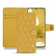 Housse cuir Samsung Galaxy S22 - Mimosa - Couture ( Pantone 141C ) 