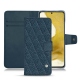Housse cuir Samsung Galaxy S22 - Indigo - Couture ( Pantone 303U ) 