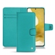 Housse cuir Samsung Galaxy S22 - Bleu fluo
