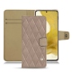 Samsung Galaxy S22 leather case - Taupe vintage - Couture