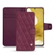 Samsung Galaxy S22 leather case - Prune vintage - Couture