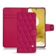 Samsung Galaxy S22 leather case - Rose fluo - Couture