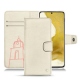 Samsung Galaxy S22 leather case - Blanc escumo