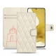 Lederschutzhülle Samsung Galaxy S22 - Blanc escumo - Couture