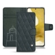 Housse cuir Samsung Galaxy S22 - Blu marino - Couture
