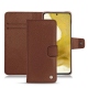 Funda de piel Samsung Galaxy S22 - Marron délicat