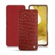 Housse cuir Samsung Galaxy S22 - Autruche ciliegia