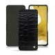 Samsung Galaxy S22 leather case - Crocodile nero