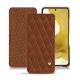硬质真皮保护套 Samsung Galaxy S22 - Marron - Couture ( Nappa - Pantone 1615C ) 