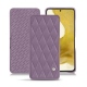 硬质真皮保护套 Samsung Galaxy S22 - Lilas - Couture ( Nappa - Pantone 2645U ) 