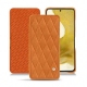 Samsung Galaxy S22 leather case - Mandarine vintage - Couture