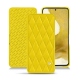 Capa em pele Samsung Galaxy S22 - Jaune fluo - Couture