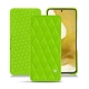 Samsung Galaxy S22 leather case - Vert fluo - Couture