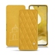 硬质真皮保护套 Samsung Galaxy S22 - Jaune soulèu - Couture