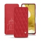 Samsung Galaxy S22 leather case - Rouge troupelenc - Couture