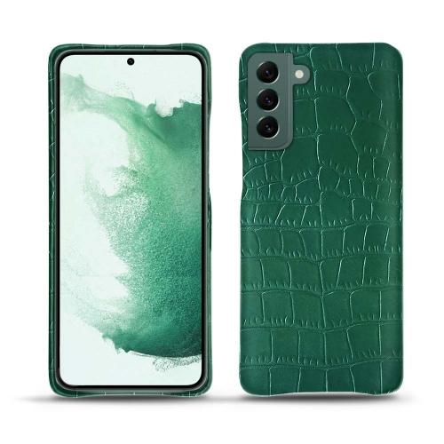 三星Galaxy S22+的高品质皮套Crocodile pino ( Pantone #173F35 ) 