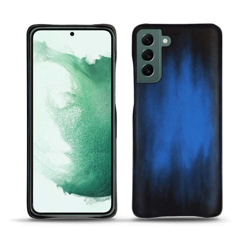 Funda de cuero de alta calidad para Samsung Galaxy S22+Bleu Patine