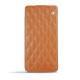 Capa em pele Sony Xperia Z3 Compact  - Marron - Couture ( Nappa - Pantone 1615C ) 