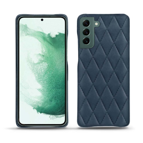Coque de qualité supérieure en cuir pour Samsung Galaxy S22+Jean vintage - Couture ( Pantone #2f414f  ) 