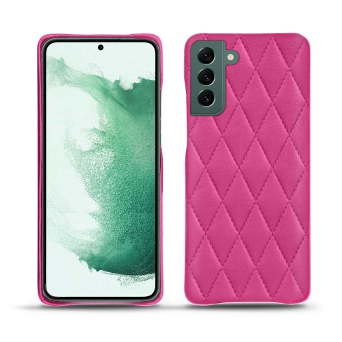 Coque de qualité supérieure en cuir pour Samsung Galaxy S22+Rose BB - Couture ( Pantone #DB599F )