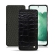 Custodia in pelle Samsung Galaxy S22+ - Crocodile nero