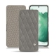 Samsung Galaxy S22+ leather case - Acier vintage - Couture