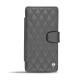Funda de piel Sony Xperia Z3 Compact  - Noir - Couture ( Nappa - Black ) 