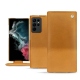 Samsung Galaxy S22 Ultra leather case - Or Maïa ( Pantone 871C ) 