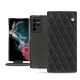 Housse cuir Samsung Galaxy S22 Ultra - Noir - Couture ( Nappa - Black ) 
