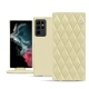 Samsung Galaxy S22 Ultra leather case - Beige - Couture ( Nappa - Pantone 7502C ) 