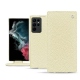 Housse cuir Samsung Galaxy S22 Ultra - Ivoire ( Sleek P C12 - White ) 