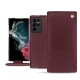 Housse cuir Samsung Galaxy S22 Ultra - Lie de vin ( Pantone 5115C ) 
