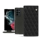 硬质真皮保护套 Samsung Galaxy S22 Ultra - Ebène - Couture ( Sleek P C12 - Black ) 