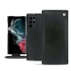 硬质真皮保护套 Samsung Galaxy S22 Ultra - Dark vintage ( Roughtcut - Black#5256 ) 