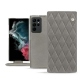 硬质真皮保护套 Samsung Galaxy S22 Ultra - Acier vintage - Couture