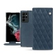 Housse cuir Samsung Galaxy S22 Ultra - Jean vintage - Couture