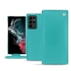 硬质真皮保护套 Samsung Galaxy S22 Ultra - Bleu fluo