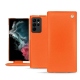 Housse cuir Samsung Galaxy S22 Ultra - Orange fluo