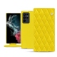 Housse cuir Samsung Galaxy S22 Ultra - Jaune fluo - Couture
